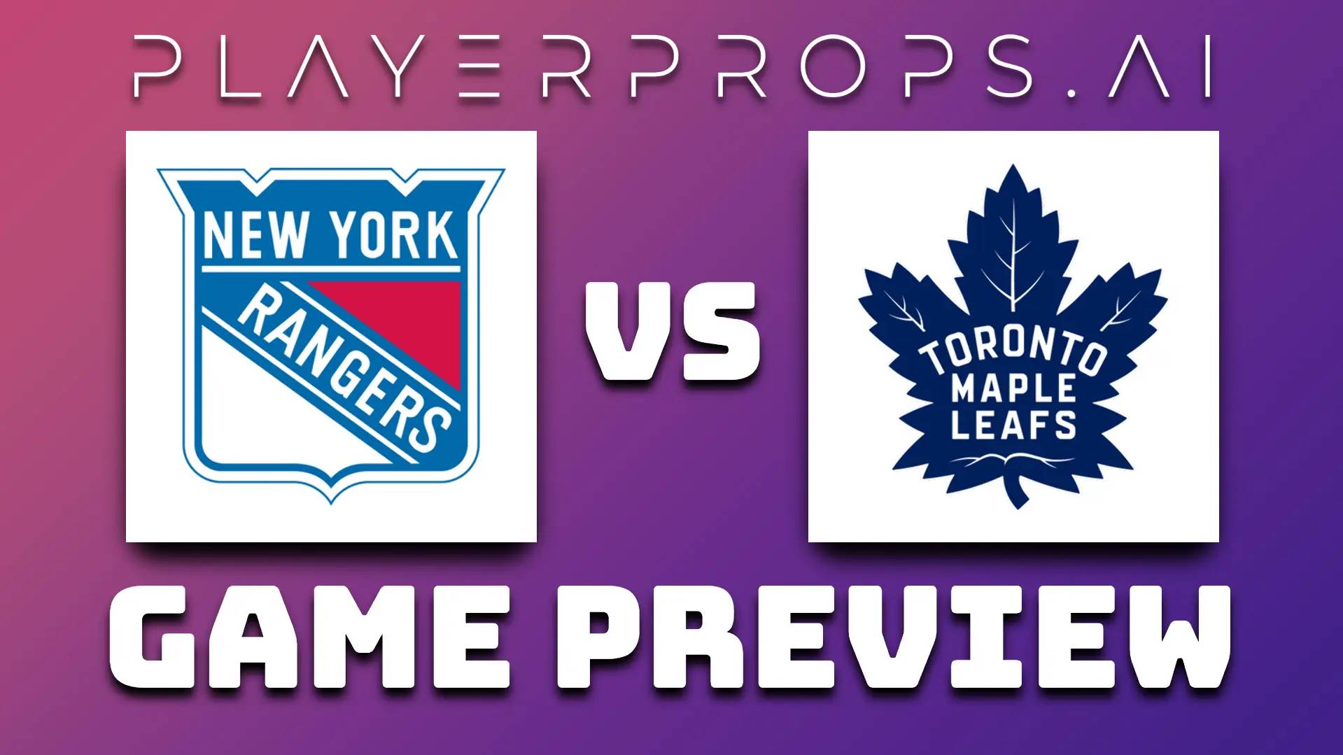 NHL NYR vs TOR