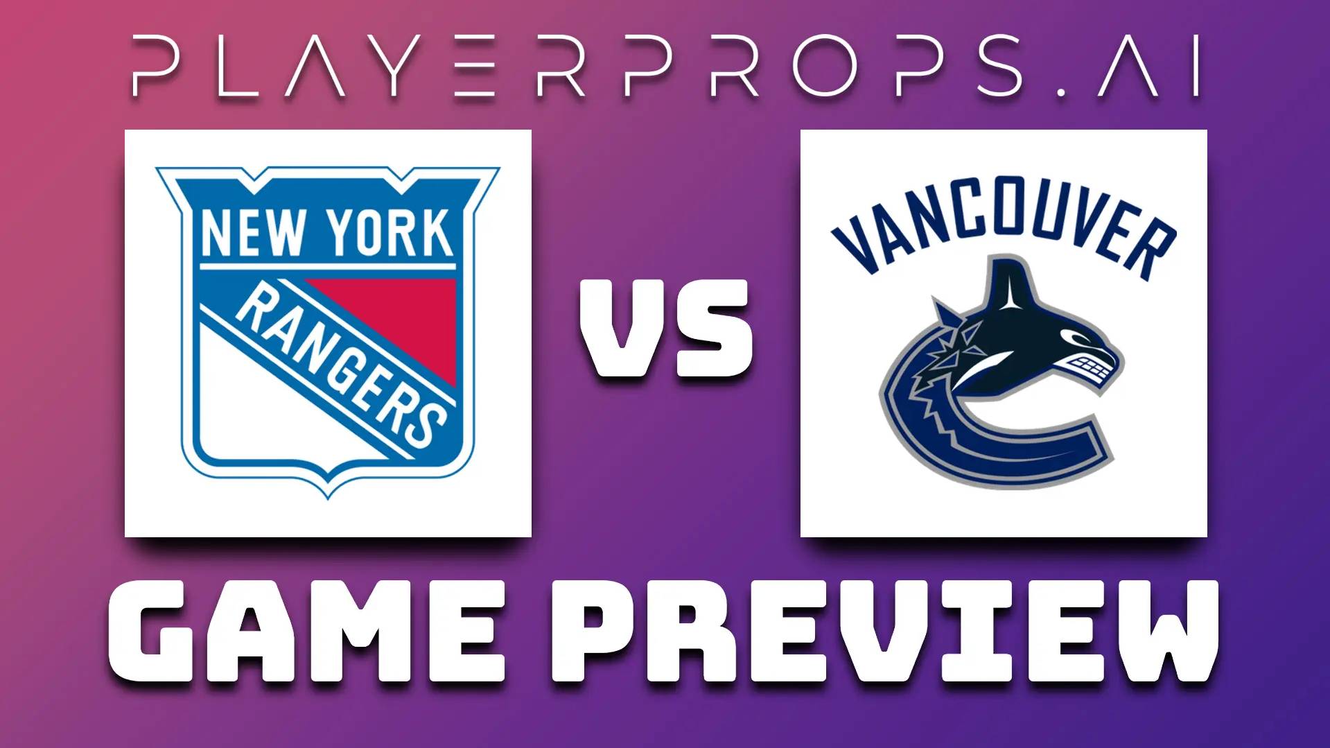 NHL NYR vs VAN