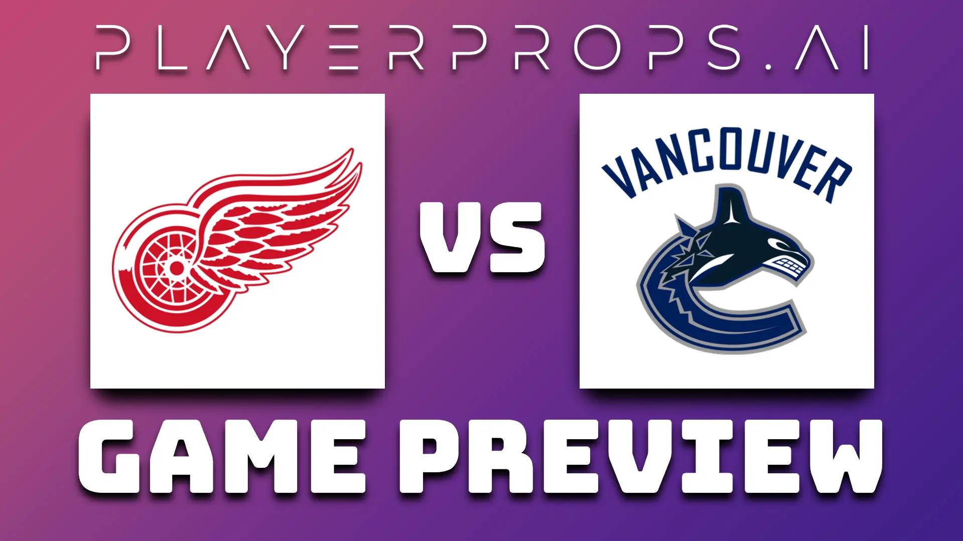 NHL DET vs VAN